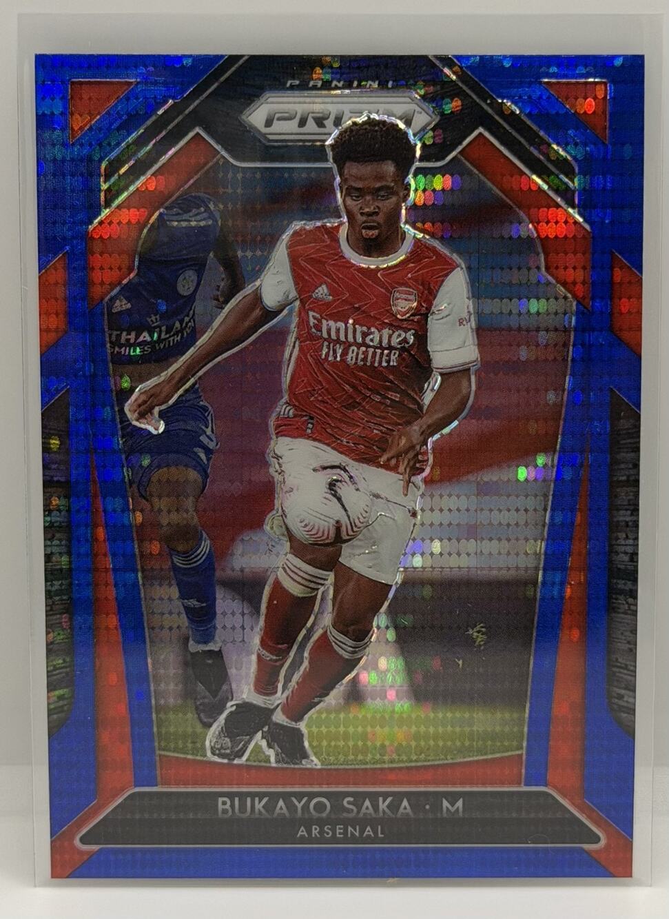 2020-21 Panini Prizm Premier League - Bukayo Saka #40 Blue Pulsar Prizm